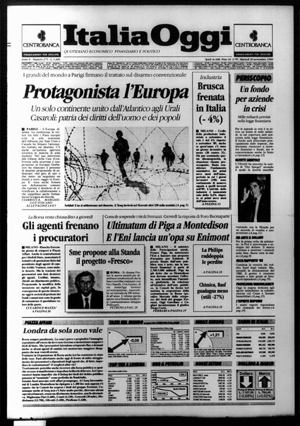 Italia oggi : quotidiano di economia finanza e politica